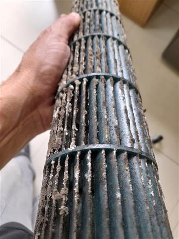 Turbina antes da limpeza